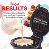 Dash Mini Waffle Maker Machine 350W | No.1 in USA Waffle Machine | Waffle iron with Non Stick, Dual Side Plate | 4 inch mini waffle maker for home & Kids (Pale Yellow)